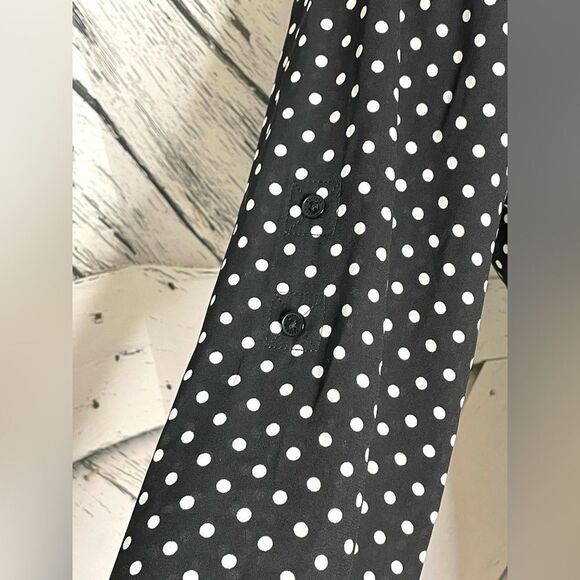 Express Portofino Slim Fit Polka Dot Shirt w/Embroidery M - Picture 7 of 9